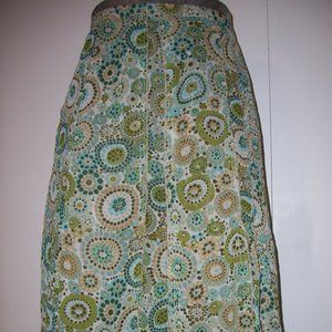 Allison Taylor Skirt Size 4 Green A Line Long